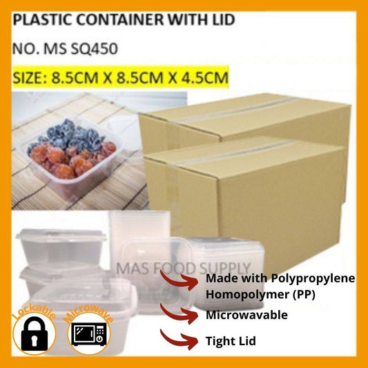 500Sets Per Carton Square Container MS SQ 450 With Lid
