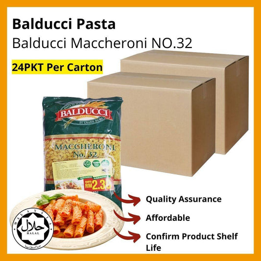 24PKT Per Carton BALDUCCI NO.32 MACCHERONI 400GM