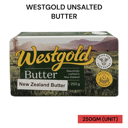 WESTGOLD UNSALTED BUTTER 250G PER UNIT