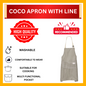 APRON DENGAN CORAK GARIS COCO (STOK SEDIA ADA)