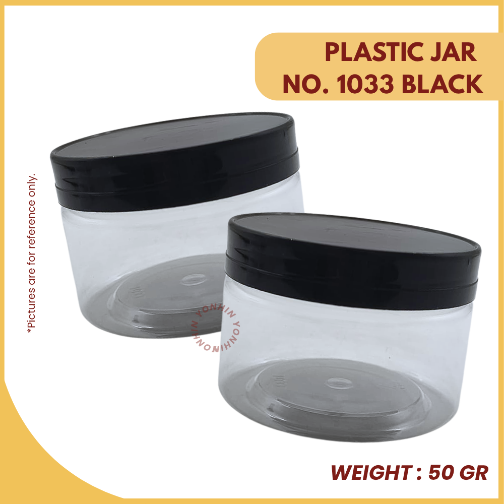 PLASTIC JAR NO.1033  BLACK  -UNIT