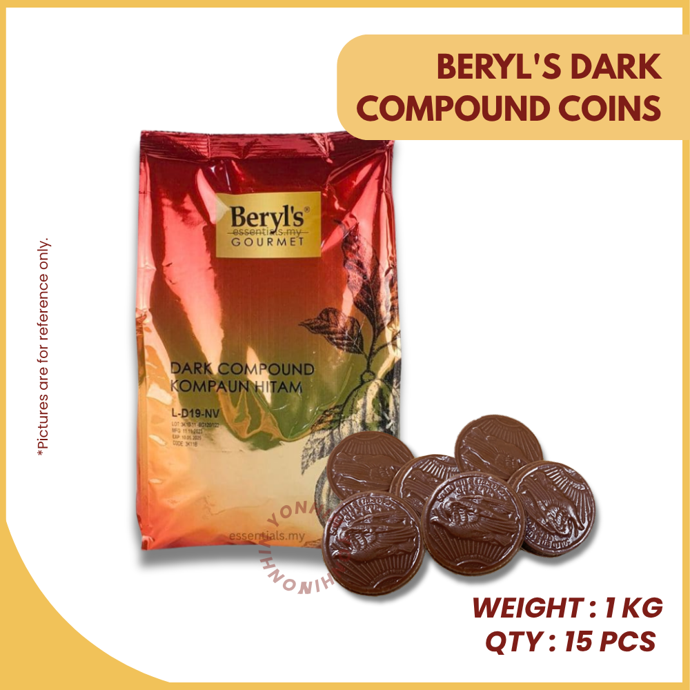 Beryl's Dark Compound Coins (Carton 1kg x 15pack) / Syiling Kompaun Gelap Beryl (Karton 1kg x 15pek)