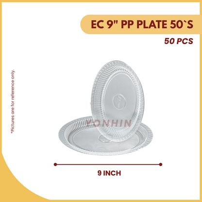 EC 9" PP PLATE 50`s-PKT