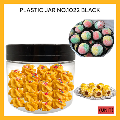 PLASTIC JAR NO.1022 BLACK PER UNIT