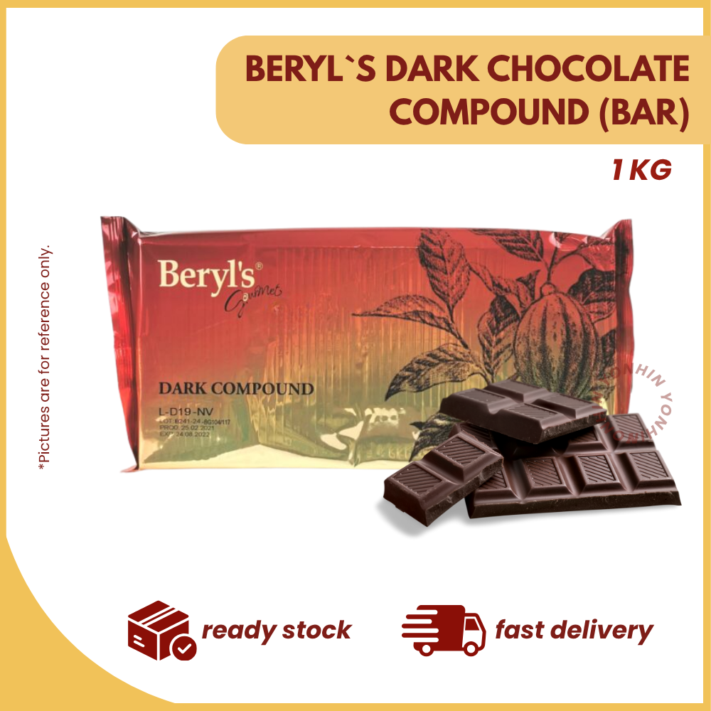 BERYL`S DARK CHOCOLATE COMPOUND (BAR) 1KG-UNIT