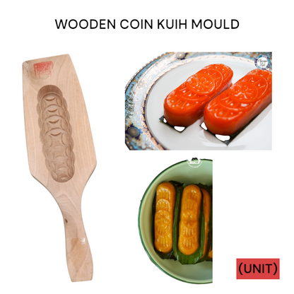 WOODEN COIN KUIH MOULD PER UNIT