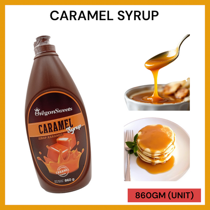 OREGONSWISS CARAMEL SYRUP 860GM PER UNIT