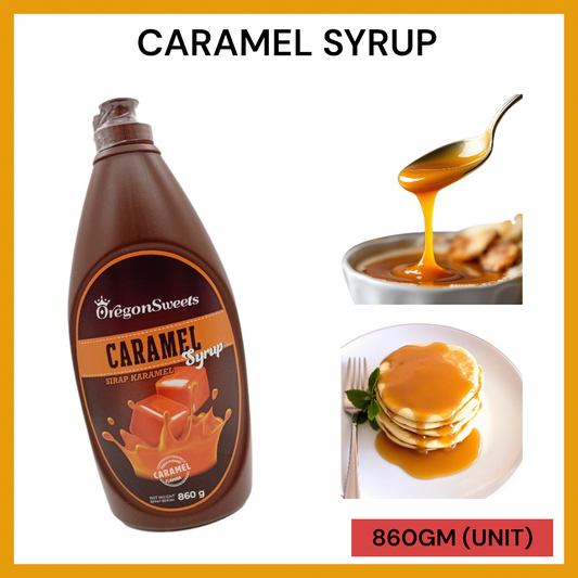 OREGONSWISS CARAMEL SYRUP 860GM PER UNIT