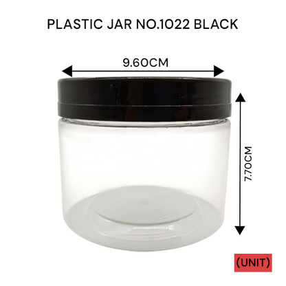 PLASTIC JAR NO.1022 BLACK PER UNIT
