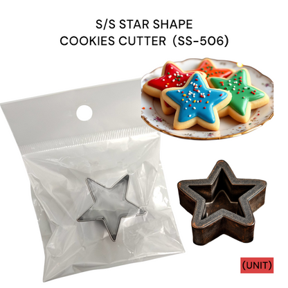S/S STAR SHAPE COOKIES CUTTER (SS-506) PER UNIT