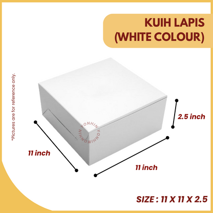 KUIH LAPIS (WHITE COLOUR) 11 X 11 X 2.5-UNIT