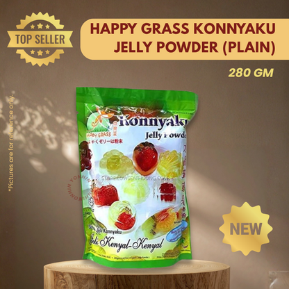 HAPPY GRASS KONNYAKU JELLY POWDER (PLAIN) 280GM-UNIT