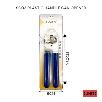 SC03 PLASTIC HANDLE CAN OPENER PER UNIT