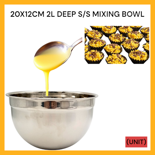 20X12CM 2L DEEP S/S MIXING BOWL (SS-604) PER UNIT