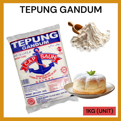 TEPUNG GANDUM CAP SAUH 1KG PER UNIT