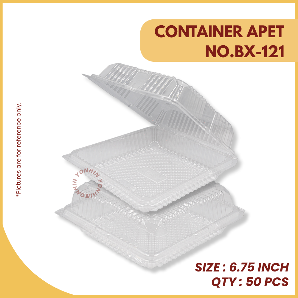 CONTAINER APET NO.BX-121 (6.75") 50PCS-PKT