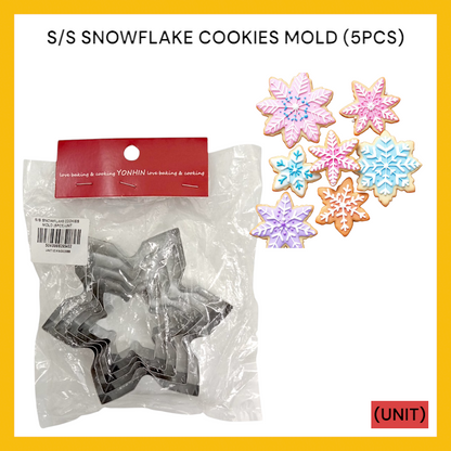 S/S SNOWFLAKE COOKIES MOLD (5PCS) PER UNIT