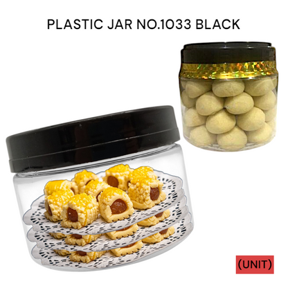 PLASTIC JAR NO.1033  BLACK PER UNIT
