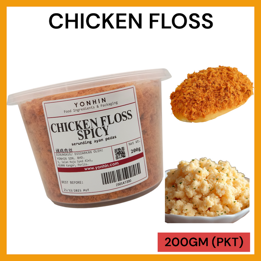 CHICKEN FLOSS SPICY 200GM PER UNIT
