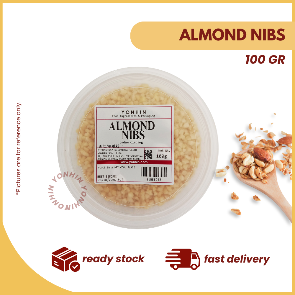 ALMOND NIBS 100GM PER PKT