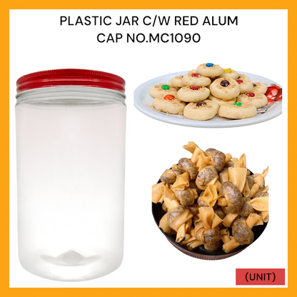 PLASTIC JAR C/W RED ALUM CAP NO.MC1090 PER UNIT