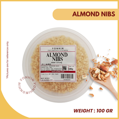 ALMOND NIBS 100GM PER PKT