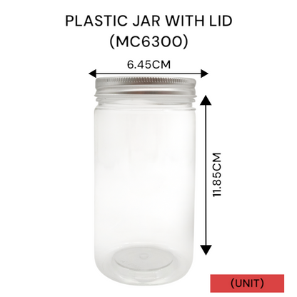 PLASTIC JAR WITH LID (MC 6300) PER UNIT