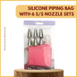 BEG PAIP SILIKON DENGAN 6 SET NOZEL KELULI TAHAN KARAT-UNIT