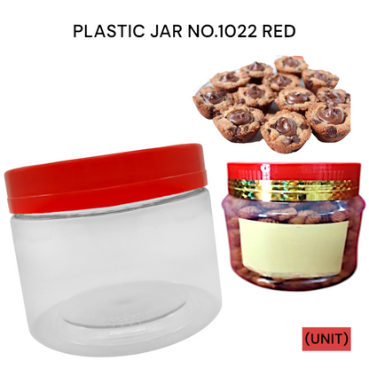 PLASTIC JAR NO.1022 RED PER UNIT