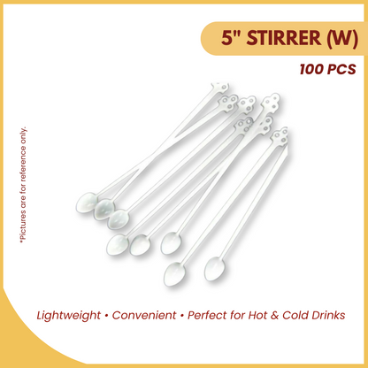 5" STIRRER (W) 100+/-PCS-UNIT