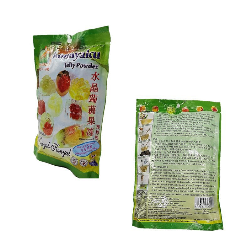 Happy Grass Konnyaku Jelly Powder (Plain) 30 Pack x 280gm/Carton Serbuk Jeli Konnyaku Jeli Kenyal- Kenyal Karton
