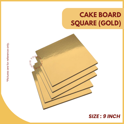 CAKE BOARD SQUARE 9" (GOLD) -BDL-100