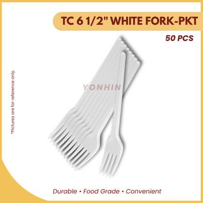 TC 6 1/2" WHITE FORK (+/-50'S )-PKT