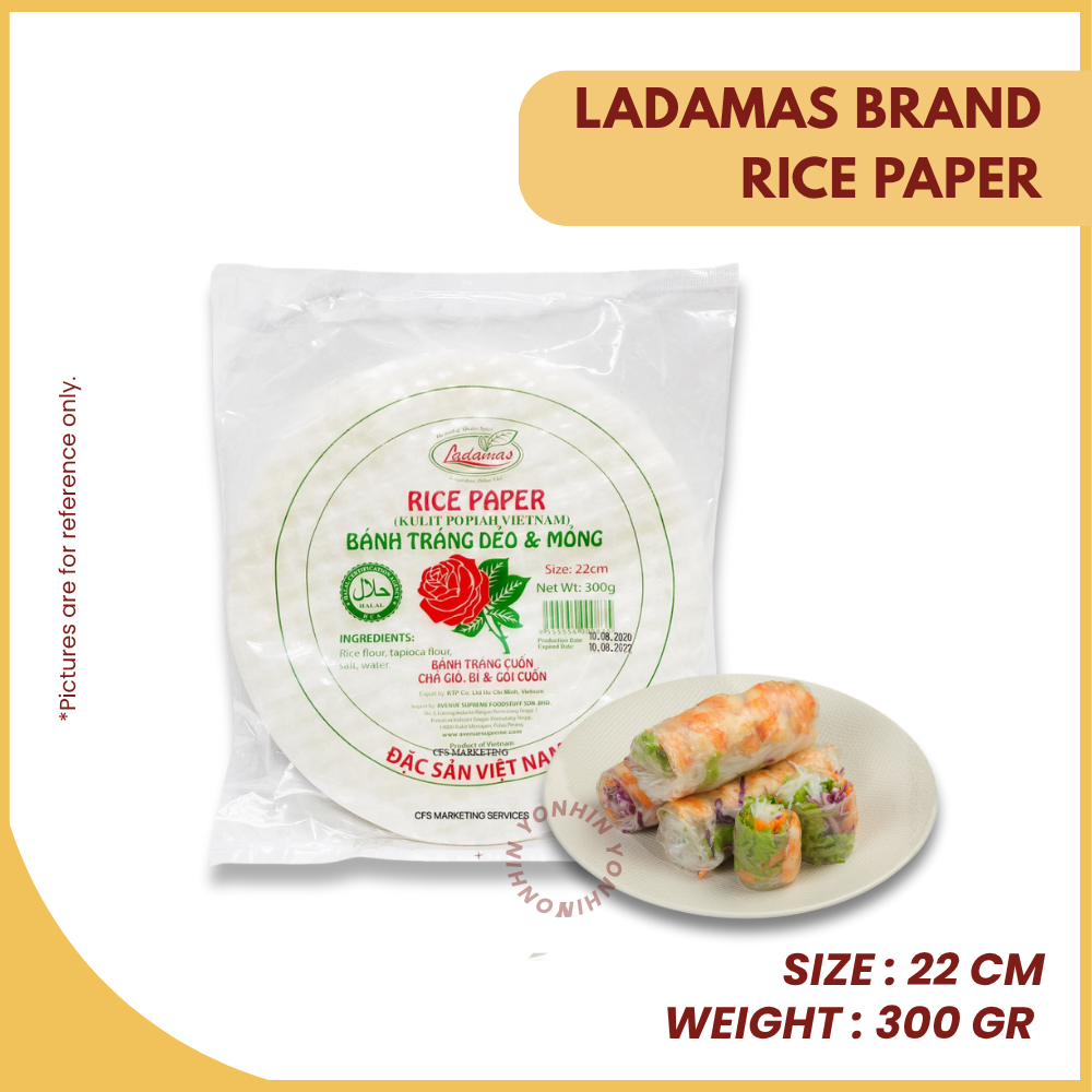 LADAMAS BRAND RICE PAPER 22CM (300GM)-UNIT