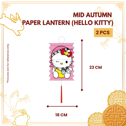 MID AUTUMN PAPER LANTERN (HELLO KITTY)+HANDLE 2PCS-PKT-R