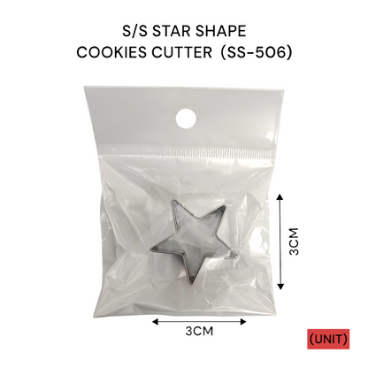 S/S STAR SHAPE COOKIES CUTTER (SS-506) PER UNIT