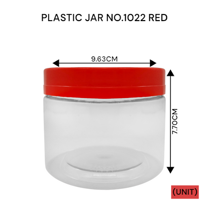 PLASTIC JAR NO.1022 RED PER UNIT