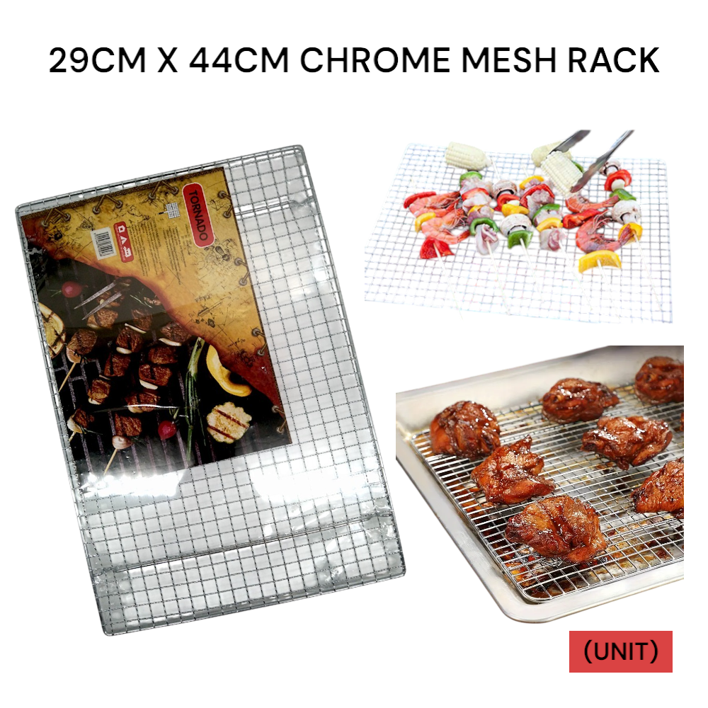 29CM x 44CM STAINLESS STEEL CHROME MESH RACK (51-WR2944)