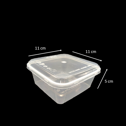 500Pcs Per Carton Square Container MS SQ 350 With Lid