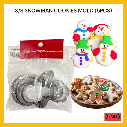S/S SNOWMAN COOKIES MOLD (5PCS) PER UNIT