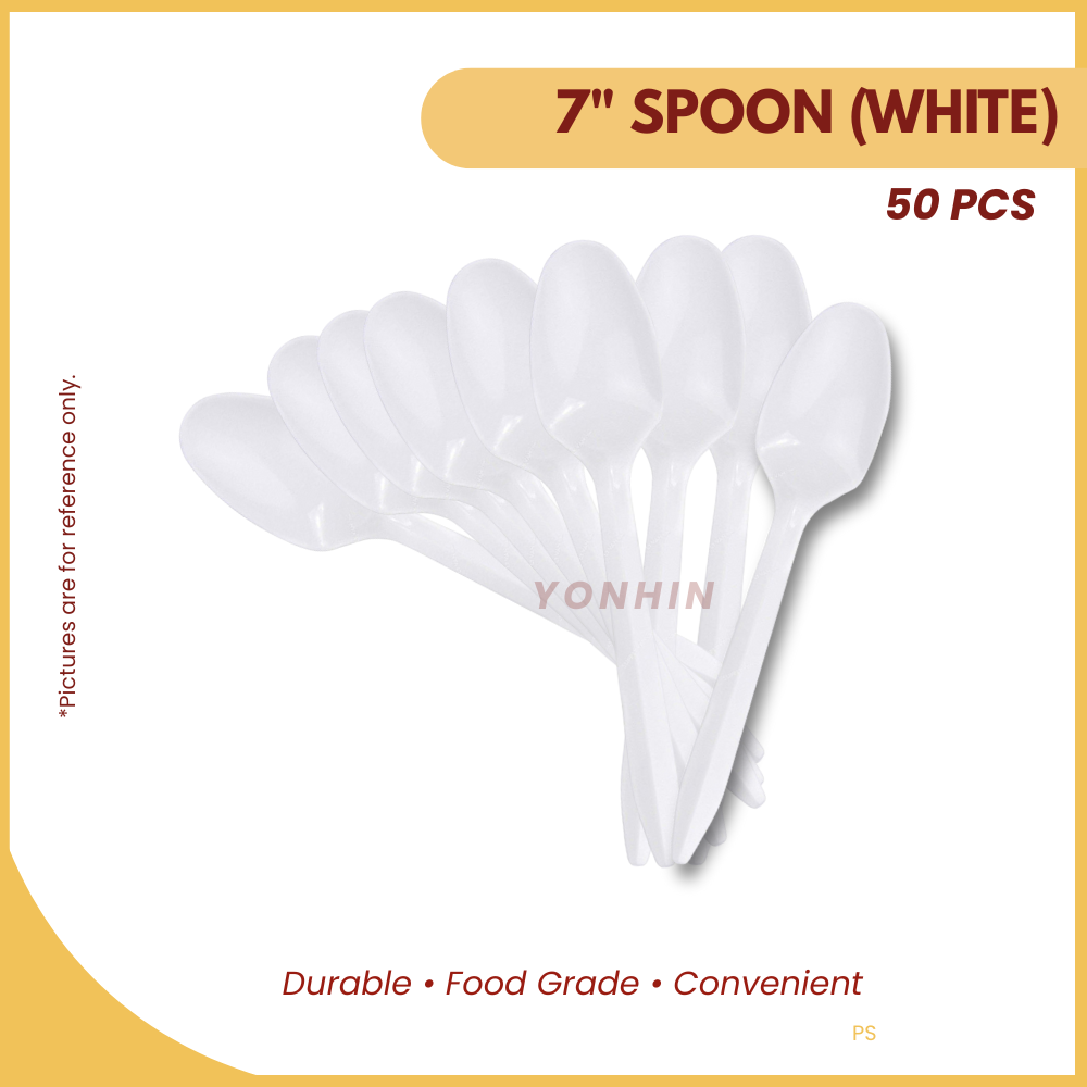 7`` SPOON (WHITE) 50PCS-UNIT