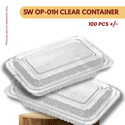 SW OP-01H CLEAR CONTAINER 100PCS+/--UNIT