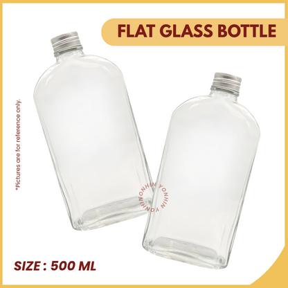 @500ML FLAT GLASS BOTTLE-UNIT