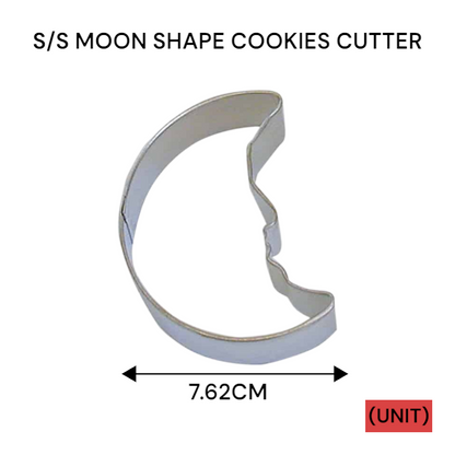 S/S MOON SHAPE COOKIES CUTTER PER UNIT
