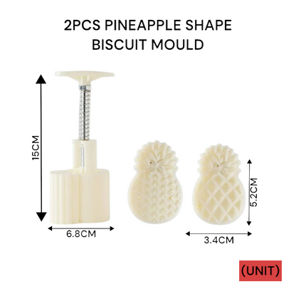 2PCS PINEAPPLE SHAPE BISCUIT MOULD (PL-994)