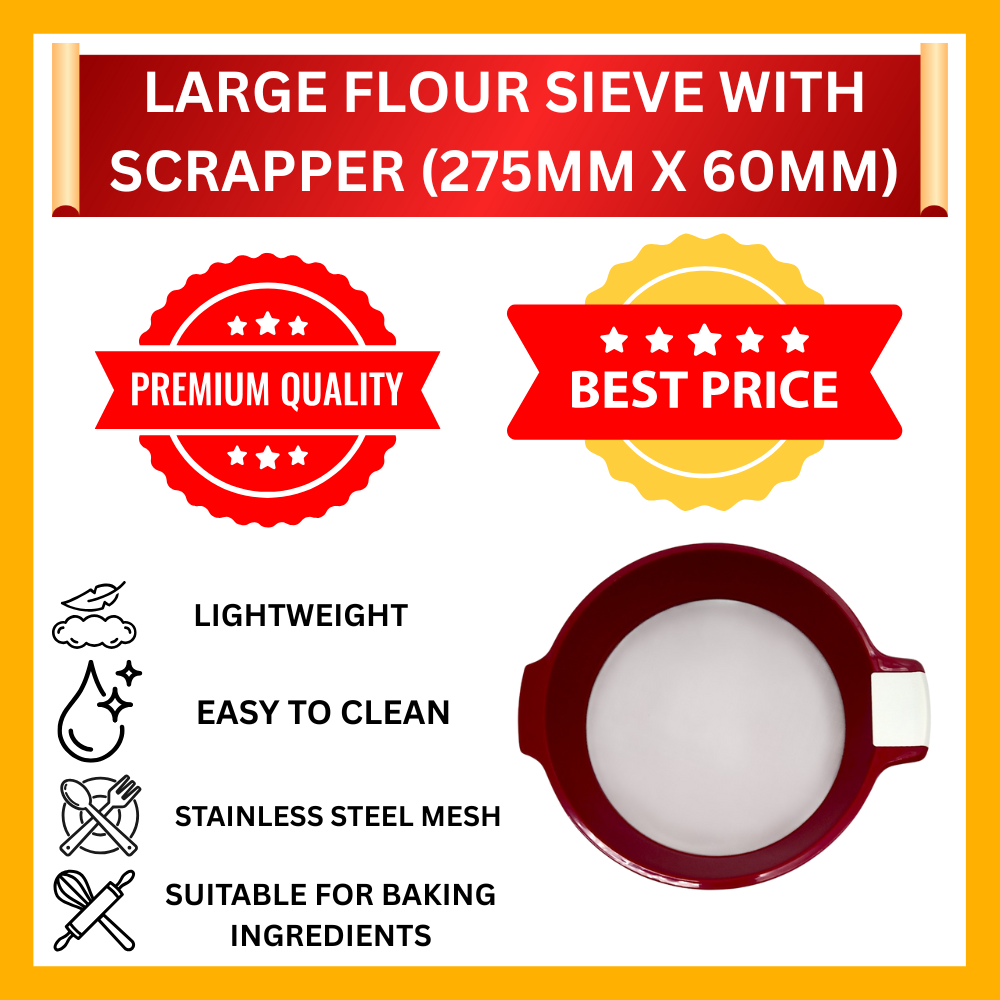 275MM X 60MM LARGE FLOUR SIEVE WITH SCRAPPER (LFS)