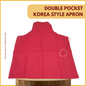APRON GAYA KOREA DUA POKET (STOK SEDIA ADA)