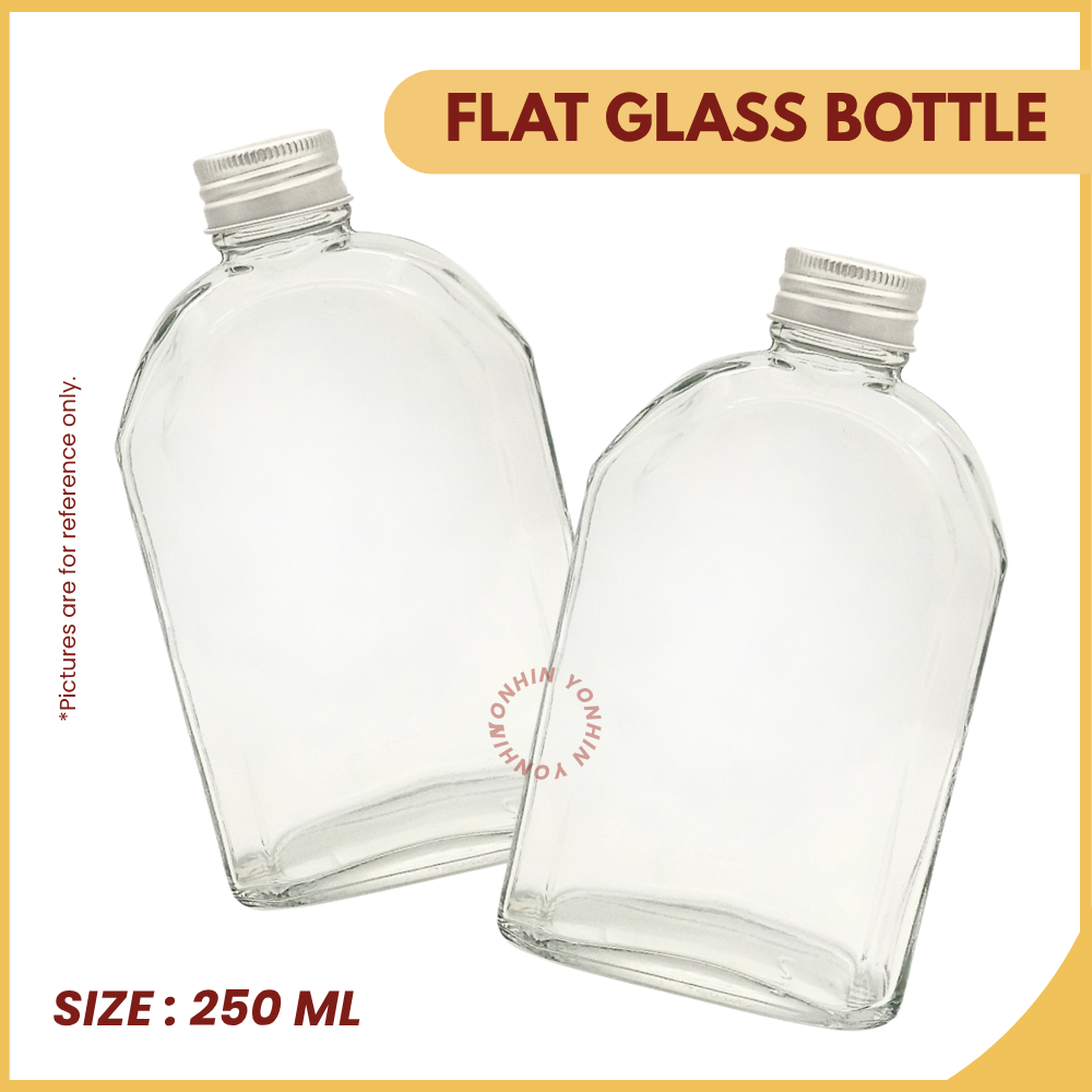 @250ML FLAT GLASS BOTTLE-UNIT