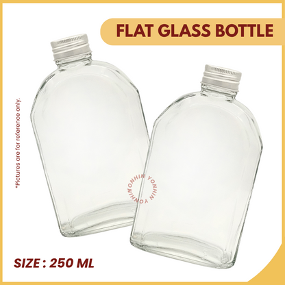 @250ML FLAT GLASS BOTTLE-UNIT