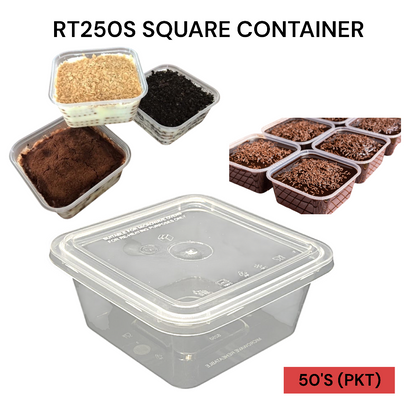 RT250S SQUARE CONTAINER 50PCS PER PKT